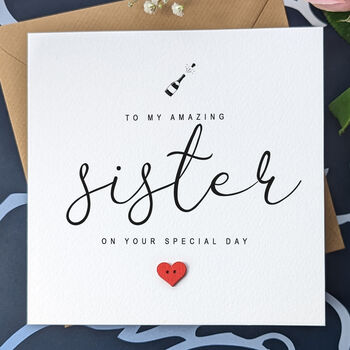 Personalised Handmade Birthday Card For Special Sister, 3 of 4