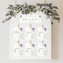 Wedding Seating Plan Cards Deep Purple Floral, thumbnail 6 of 6