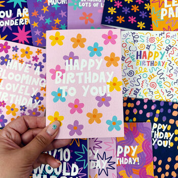 Colourful 'Happy Birthday To You' Flower Card, 6 of 6