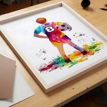 Personalsied Male Football Print, 2 of 4