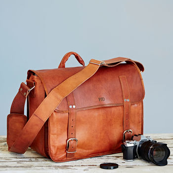 Personalised Leather Camera Bag, 3 of 12