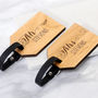 Personalised Wooden Honeymoon Luggage Tags, thumbnail 1 of 3