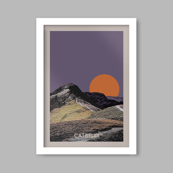 Catbells Sunset Lake District Poster Print, 2 of 3