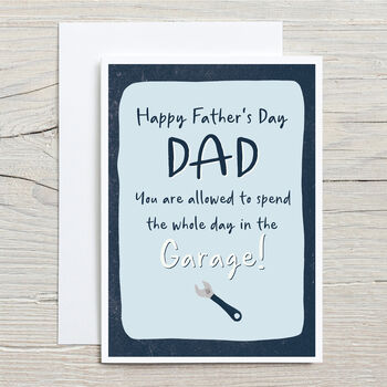 Garage Father's Day Card, 4 of 4