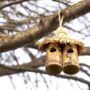 Novelty Hanging Bird House Bamboo Tiki Hut Garden Decor, thumbnail 3 of 5