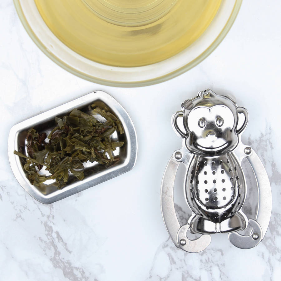 Monkey Tea Infuser With Drip Tray By Dibor