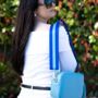 Blue Stripe Bag Strap | Extra Long Crossbody Replacement Bag Strap, thumbnail 4 of 4