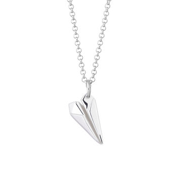 Sterling Silver Paper Plane Necklace, 11 of 11