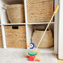 Wooden Push Along Toy Duck Traditional Toddler Toy, thumbnail 2 of 4