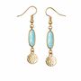 Gold Plated Grey Topaz Gemstone And Charm Drop Earrings, thumbnail 4 of 7