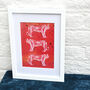 A5 Recycled Red Tiger Art Print, thumbnail 4 of 5