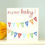 New Baby Bunting Greetings Card, thumbnail 1 of 2