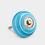 Set Of Eight Blue And White Cupboard Door Knobs, thumbnail 5 of 8