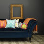 Mayenne Turquoise Harris Tweed Cushion Large Pattern, thumbnail 3 of 3