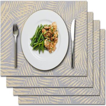Set Of Four Gray Printing Table Placemats, 5 of 8