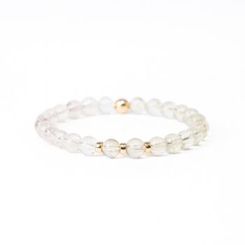 Clear Quartz Bracelet With 6mm Natural Gemstone Beads For Focus And Amplifying Intentions, 3 of 4