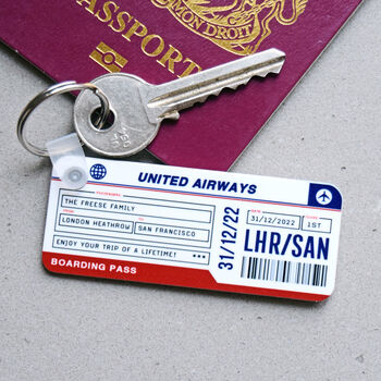 Personalised Boarding Pass Keyring, 2 of 7