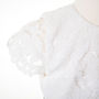 White Lace And Tulle Flower Girl Dress With Colour Sash, thumbnail 4 of 6