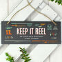 Personalised Keep It Reel Hanging Plaque Fishing Gift, thumbnail 1 of 6