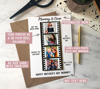 Personalised A5 Mother's Day 3D Photo Booth Card, 3 of 7
