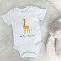 Hello World Giraffe Jungle Babygrow, thumbnail 5 of 10