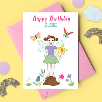 Fairy Personalised Birthday Card, 2 of 4