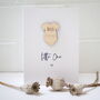 New Baby Card Hello Little One Wooden Babygrow, thumbnail 5 of 5