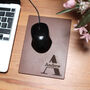Personalised Initials Mini Vintage Leather Mouse Mat, thumbnail 3 of 12