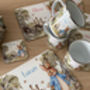 Kids Personalised Little Bunny Placemat, Coaster And Mug Dinner Set, thumbnail 1 of 11