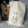 Personalised Scandi Style Reindeer Christmas Sack, thumbnail 1 of 3