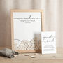 Minimal Script Wedding Drop Top Frame Guest Book, thumbnail 4 of 5