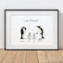 Personalised Penguin Family Print, thumbnail 3 of 5