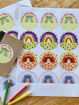 Personalised Seasonal Rainbow Stickers, 4 of 8