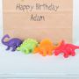 Set Of Four Stretch Dinosaur Party Bag Gifts, thumbnail 1 of 3