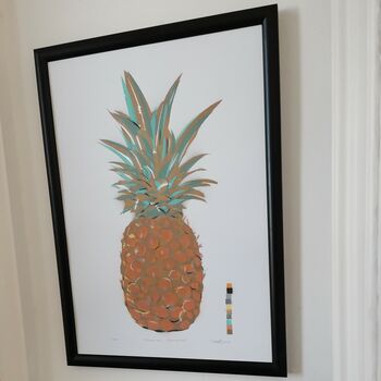 'Pineapple' Original Metallic Handmade, 7 of 9