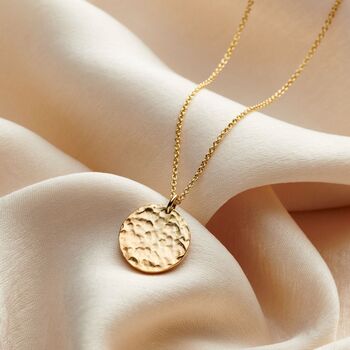 Textured Personalised Disc Necklace, 3 of 9