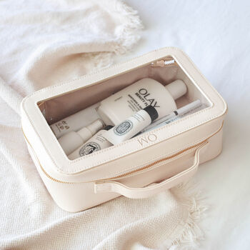 Personalised Clear Cosmetic Bag Monogram Makeup Bag, 5 of 12