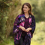 Mid Length Georgette Kimono Jewel Hydrangea, thumbnail 3 of 3