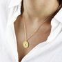Birsthstone Vermeil Gold Coin North Star Necklace, thumbnail 2 of 8