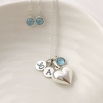 March Aquamarine Birthstone Necklace, 2 of 4