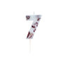 Pressed Petal Seven Number Birthday Candle, thumbnail 2 of 2