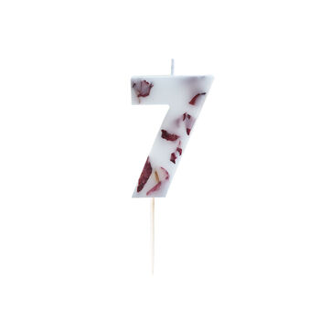 Pressed Petal Seven Number Birthday Candle, 2 of 2