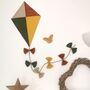 Woodland Boho Whimsical Nurserykite Decor, Hunter Green, Rust Orange, Ochre, thumbnail 4 of 12