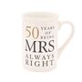 Golden Anniversary 50 Years Mr And Mrs Always Right Mugs, thumbnail 3 of 4