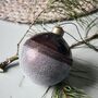 Burgundy Glitter Glass Bauble Set Of Two, thumbnail 1 of 4