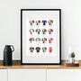Classic Rugby Kits Team Print, thumbnail 1 of 12