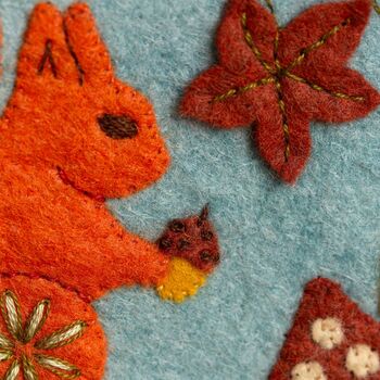 Squirrel Felt Appliqué Hoop Kit, 2 of 6