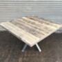 Reclaimed Industrial Pedestal Dining Table 330, thumbnail 3 of 6
