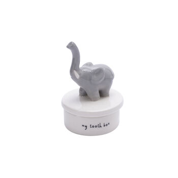 Ceramic 'My Tooth Box' Elephant Keepsake Trinket, 3 of 3