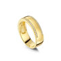 Double Crystal Band Ring 18 K Gold Plated Solid Silver, thumbnail 5 of 5